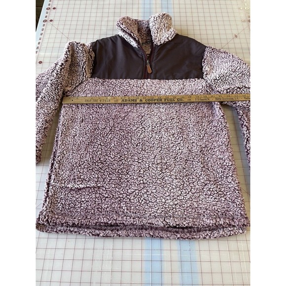 Mauve Pink Woman’s Long Sleeve 1/4 Zip Pullover Sherpa Jacket Small/Medium - Picture 9 of 10